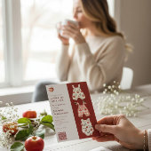 Apple Our Eye moderner Aquarell QR-Code Einladung