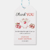 Apple Our Eye Orchard Harvest Baby Shower Gefallen Geschenkanhänger (Vorderseite)