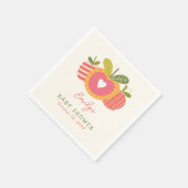 Apple Our Eye Whimsical Niedlich Baby Shower Serviette (Ecke)