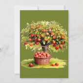 Apple Our Eyes Fall Fresh Market Babydusche Einladung (Rückseite)