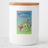 Apple Pals Funny Cartoon Compote Pie und mehr Lebensmitteletikett (Vorderseite)