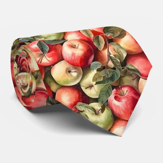 Apple Pattern Necktie Krawatte (Gerollt)