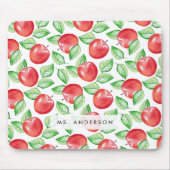 Apple Pattern Personalisiert Teacher Mousepad (Vorne)