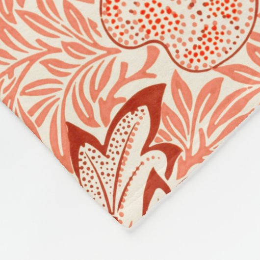 Apple Pattern (von William Morris) Fleecedecke (Ecke)
