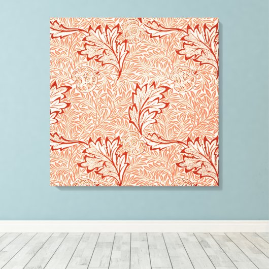 Apple Pattern (von William Morris) Leinwanddruck (Insitu (Holzboden))