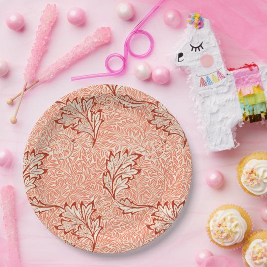 Apple Pattern (von William Morris) Pappteller (Party)