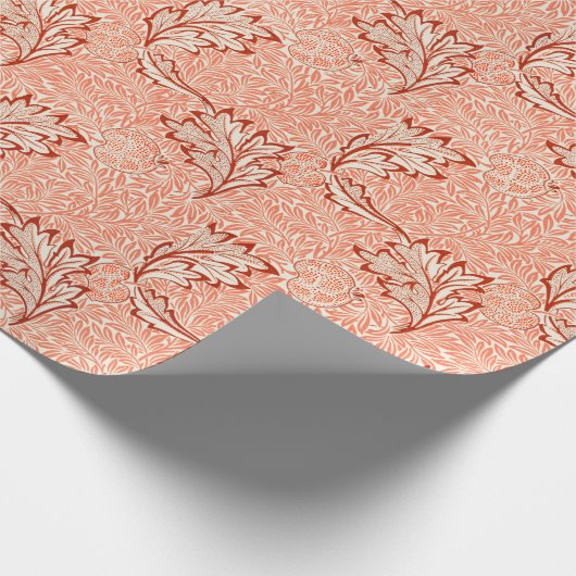 APPLE PATTERN William Morris GIFT WRAPPT Geschenkpapier (Ecke)