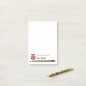 Apple Pencil Personalisiert Lehrer Nachhinweise Post-it Klebezettel (Auf Schreibtisch)