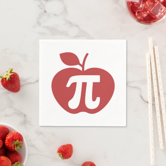 Apple Pi 3.14 Math Pi Day Serviette (Beispiel)