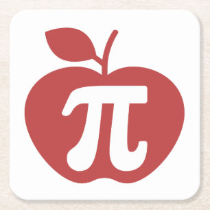 Apple Pi 3.14 Mathematik Pi Tag Rechteckiger Pappuntersetzer