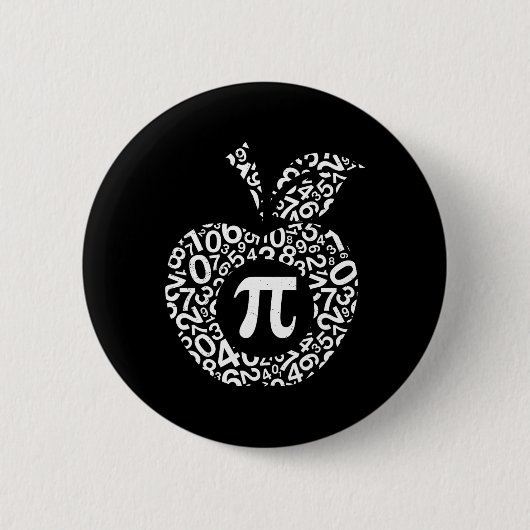 Apple Pi Algebra Sign Math Funny Pi Day Geschenk Button (Vorderseite)