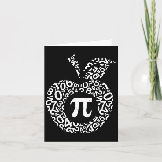 Apple Pi Algebra Sign Math Funny Pi Day Geschenk Karte (Vorderseite)