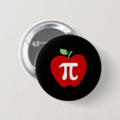 Apple Pi Apple Pie Food Lover Math Lehrer Student Button (Vorne & Hinten)