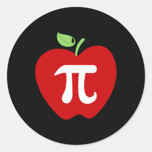 Apple Pi Apple Pie Food Lover Math Lehrer Student Runder Aufkleber