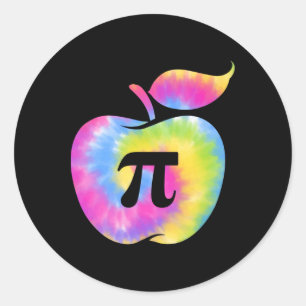 Apple Pi Day Funny 3,14 Pi Tag Mathematiklehrer Pi Runder Aufkleber