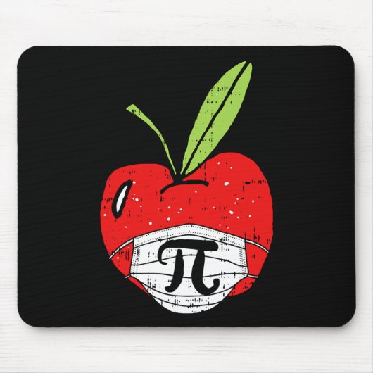 Apple Pi-day Niedliche Gesichtsmaske Lehrer Studen Mousepad (Vorne)