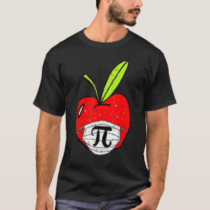 Apple Pi Day Niedliche Gesichtsmaske Lehrer Studen T-Shirt
