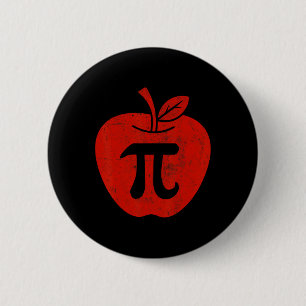 Apple Pi Day Pi Symbol Kindermädchen Jugendjunge J Button