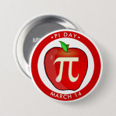 Apple Pi Day Pup Button (Vorne & Hinten)