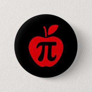 Apple Pi Day Shirt Button