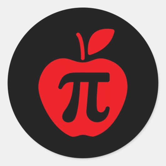 Apple Pi Day Shirt Runder Aufkleber (Vorderseite)