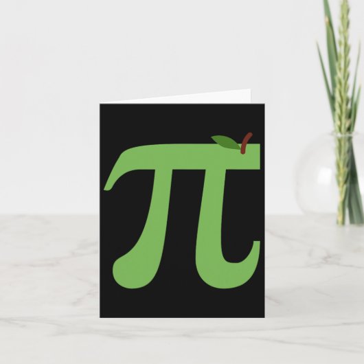 Apple Pi Funny Math Pi Day Pie Joke für Mathe Lieb Karte (Vorderseite)