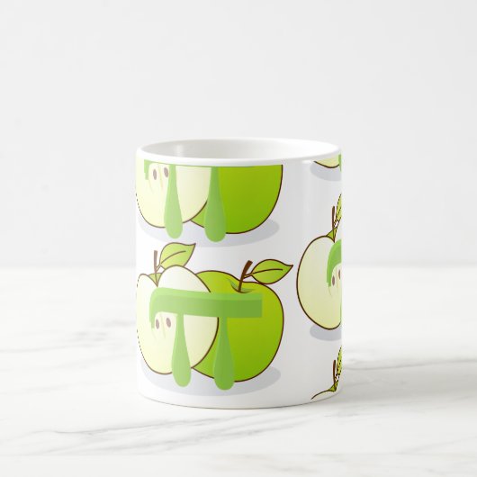 Apple Pi Green Mathe Teacher Kaffeetasse (Mittel)