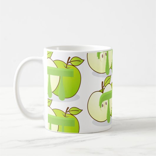 Apple Pi Green Mathe Teacher Kaffeetasse (Links)