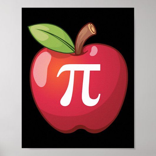 Apple Pi - Math Lovers' Mathematiklehrer Pi Day Poster (Vorne)