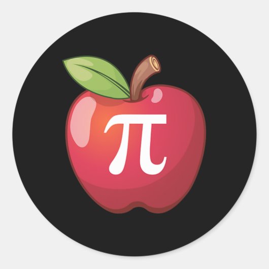 Apple Pi - Math Lovers' Mathematiklehrer Pi Day Runder Aufkleber (Vorderseite)