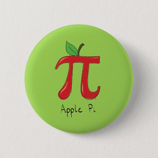 Apple Pi Niedlich Math Pi Day Button Button (Vorderseite)