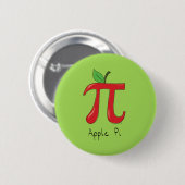 Apple Pi Niedlich Math Pi Day Button Button (Vorne & Hinten)