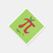 Apple Pi Niedlich Mathe Pi Day Party Napkins Serviette (Ecke)