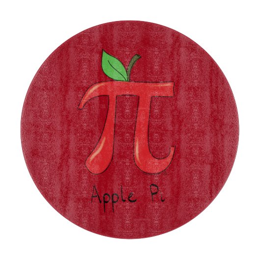 Apple Pi Niedlich Mathe Pi Day Pie Cutting Board Schneidebrett (Vorderseite)