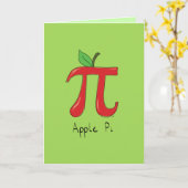 Apple Pi Niedlich Mathematik Pi Day Grußkarte Karte (Gelbe Blume)