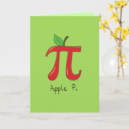 Apple Pi Niedlich Mathematik Pi Day Grußkarte Karte (Gelbe Blume)