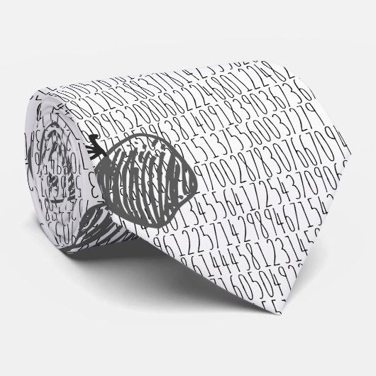 Apple Pi Numbers Math Teacher Krawatte (Gerollt)