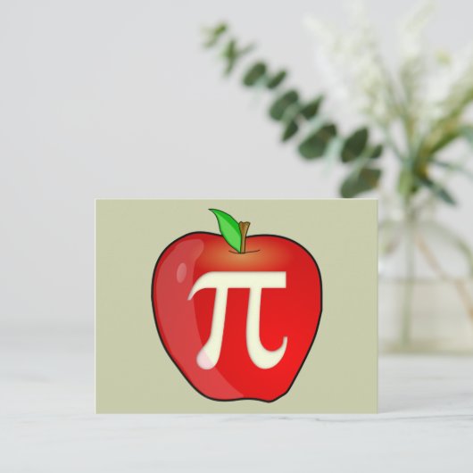 Apple Pi Postkarte (Stehend Vorderseite)