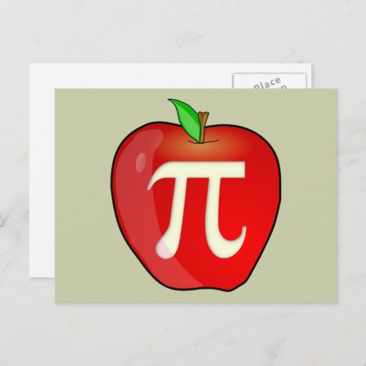 Apple Pi Postkarte (Vorne/Hinten)