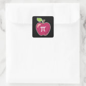 Apple Pi Quadratischer Aufkleber (Tasche)