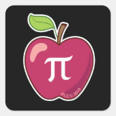 Apple Pi Quadratischer Aufkleber (Vorderseite)