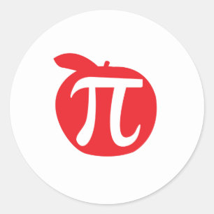 Apple Pi Runder Aufkleber