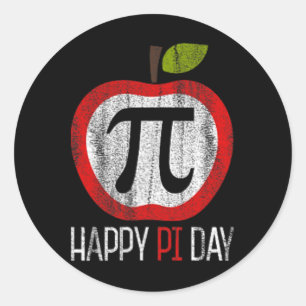 Apple Pi Shirt Math Runder Aufkleber