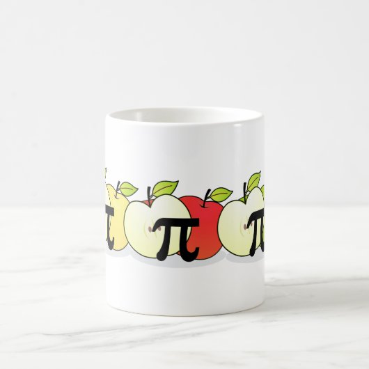Apple Pi Tasse (Tricolor) Mathematiklehrer (Mittel)