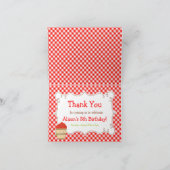 Apple picking African American Girl Birthday Party Dankeskarte (Innenseite)