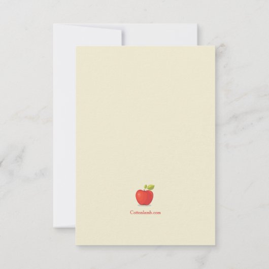 Apple Picking Birthday Party Ankündigung (Rückseite)