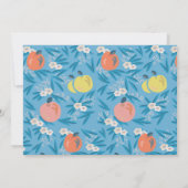 Apple Picking Blue Boy Foto Geburtstag Einladung (Rückseite)