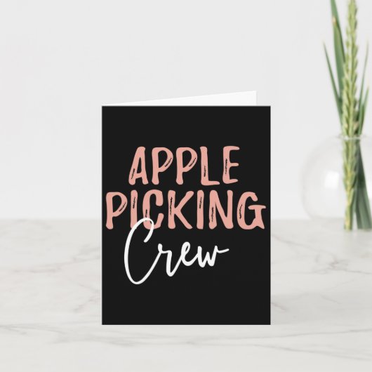 Apple Picking Crew Apple Picking Outfit Apple Pick Karte (Vorderseite)