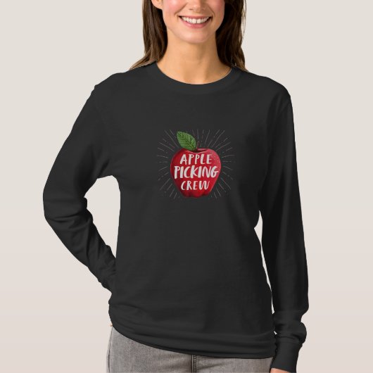 Apple Picking Crew Orchard Fall Autumn Family T-Shirt (Vorderseite)