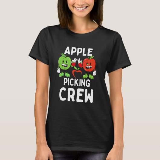 Apple Picking Crew Saison Niedlich Herbst Orchard T-Shirt (Vorderseite)